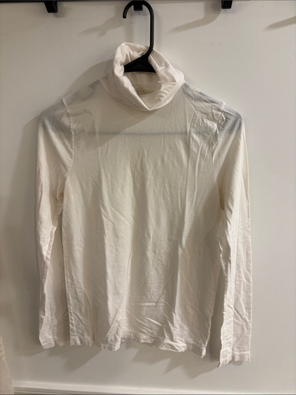 J. Crew Cream Crewneck Long-Sleeve Top